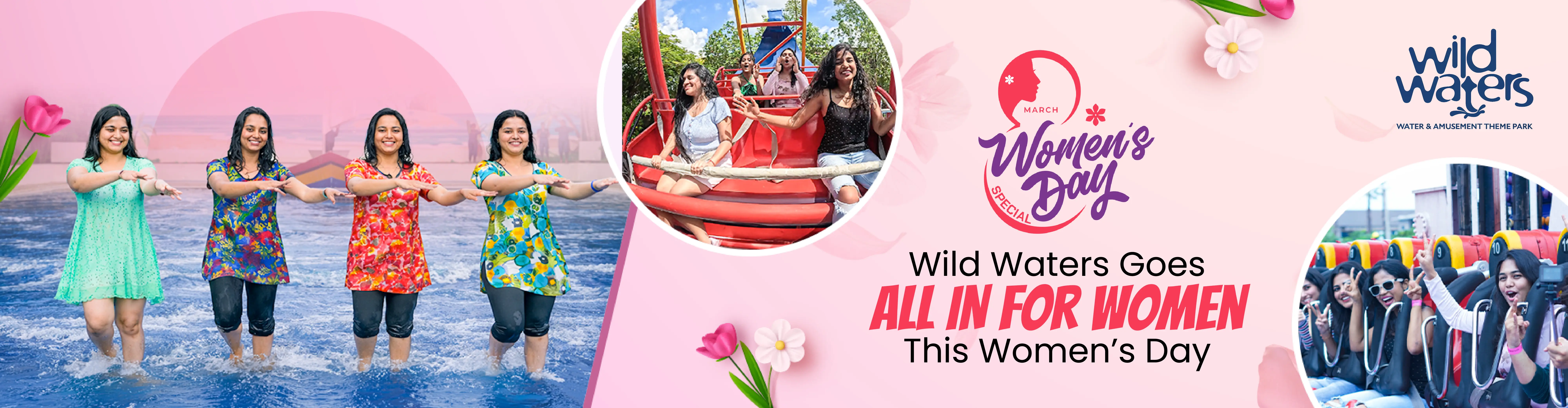 Women's Day Celebration at Wild Waters Hyderabad with 50 percent off offer