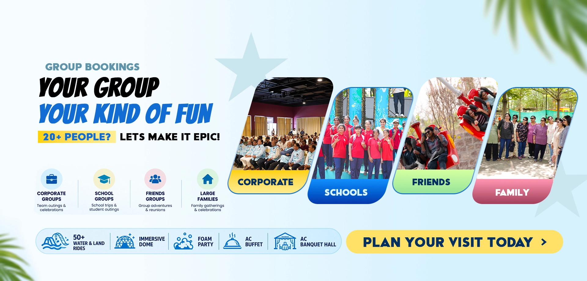 School, College & Family Group Bookings at Wild Waters Hyderabad