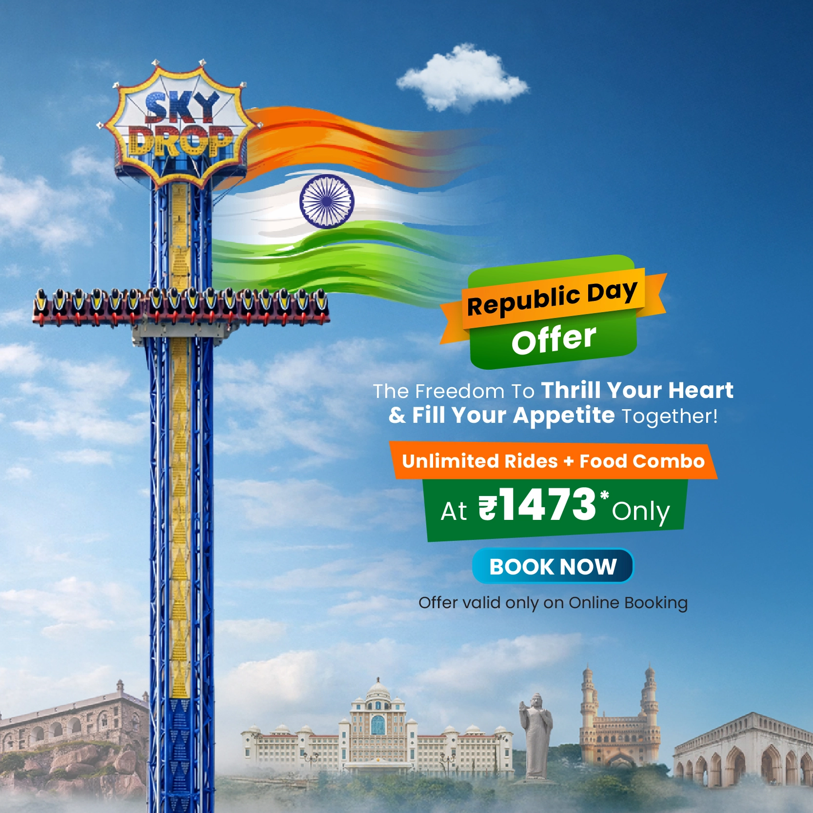 Republic Day Offer - Unlimited Rides + Food Combo